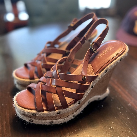 Size 7.5, Michael Kors, Carmel colored wedges - Picture 1 of 8